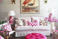 Cute Pink Lving Room Design Ideas 14