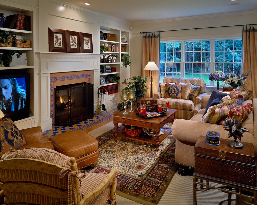 cozy traditional living room