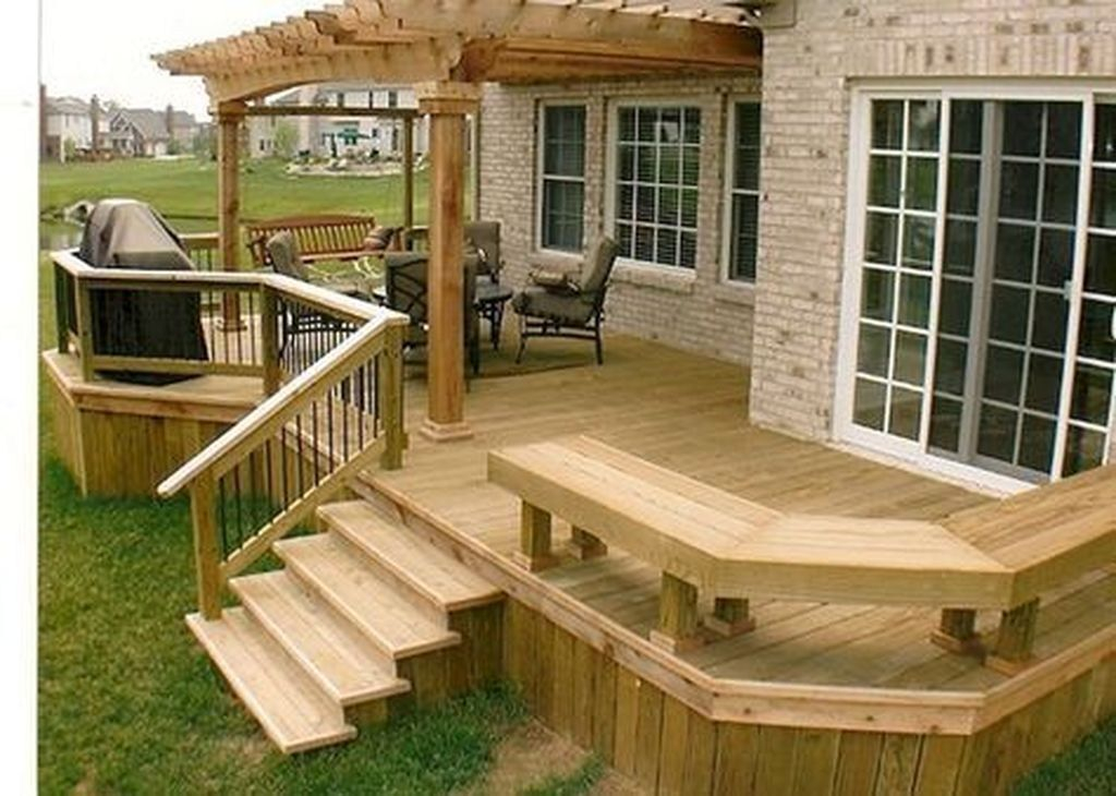 Easy DIY Wooden Deck Design For Your Home 49