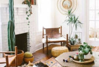 Elegant Bohemian Style Living Room Decoration Ideas 15