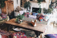 Elegant Bohemian Style Living Room Decoration Ideas 16