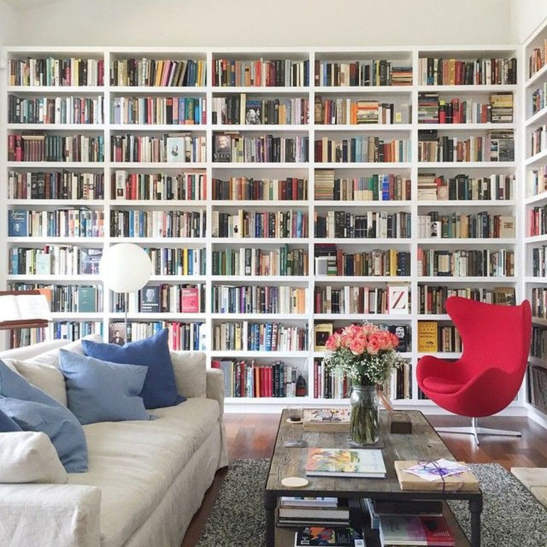 46 Stylish Bookshelves Design Ideas For Your Living Room ??? HOMYSTYLE