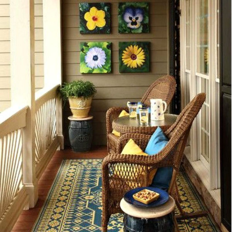 53 Unique Apartment Small Porch Decorating Ideas