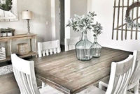 Easy Rustic Farmhouse Dining Room Makeover Ideas 17