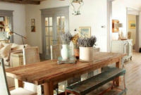 Easy Rustic Farmhouse Dining Room Makeover Ideas 41