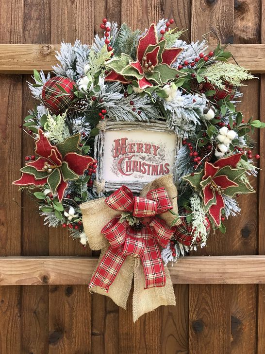 60 Unique Christmas Wreath Decoration Ideas For Your Front Door
