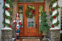 Welcoming Christmas Entryway Decoration For Your Home 16
