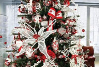 Awesome Red And White Christmas Tree Decoration Ideas 09