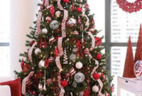 Awesome Red And White Christmas Tree Decoration Ideas 16