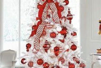 Awesome Red And White Christmas Tree Decoration Ideas 28