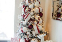 Awesome Red And White Christmas Tree Decoration Ideas 32
