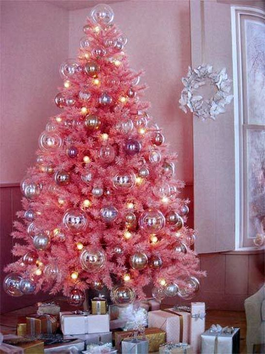 56 Cute Pink Christmas Tree Decoration Ideas You Will Totally Love