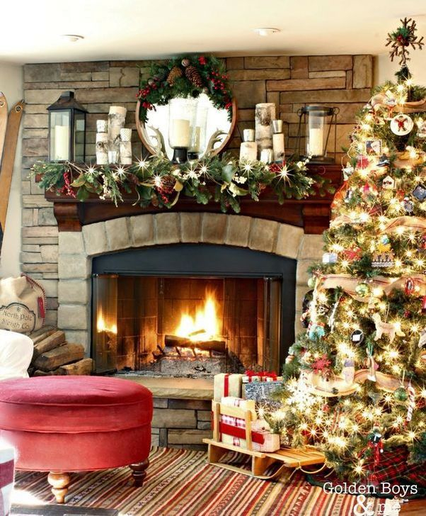 Smart Fireplace Christmas Decoration Ideas 39