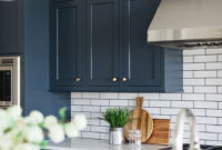 Elegant Navy Kitchen Cabinets For Decorating Your Kitchen 20