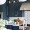 Elegant Navy Kitchen Cabinets For Decorating Your Kitchen 20