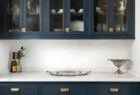 Elegant Navy Kitchen Cabinets For Decorating Your Kitchen 32