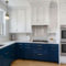 Elegant Navy Kitchen Cabinets For Decorating Your Kitchen 33