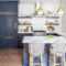Elegant Navy Kitchen Cabinets For Decorating Your Kitchen 37