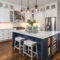 Elegant Navy Kitchen Cabinets For Decorating Your Kitchen 43