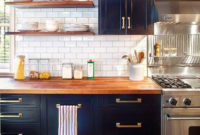 Elegant Navy Kitchen Cabinets For Decorating Your Kitchen 44