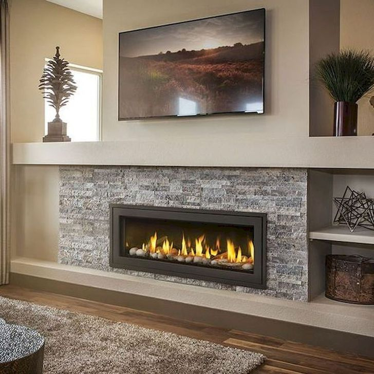 Rustic Farmhouse Fireplace Ideas For Your Living Room 05