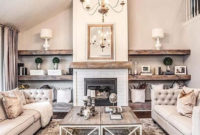 Rustic Farmhouse Fireplace Ideas For Your Living Room 16
