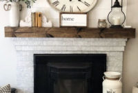 Rustic Farmhouse Fireplace Ideas For Your Living Room 44