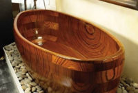 Marvelous Wooden Bathtub Design Ideas To Get Relax 21