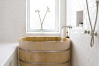 Marvelous Wooden Bathtub Design Ideas To Get Relax 24