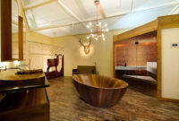 Marvelous Wooden Bathtub Design Ideas To Get Relax 41