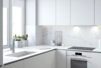 Minimalist Small White Kitchen Design Ideas 20