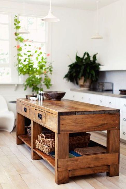 Classy Wooden Kitchen Island Ideas For Your Kitchen 45