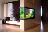Modern Aquarium Partition Ideas For Living Room 52