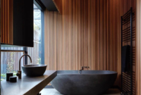 Elegant Wood Decor Ideas For Your Bathroom Design 32