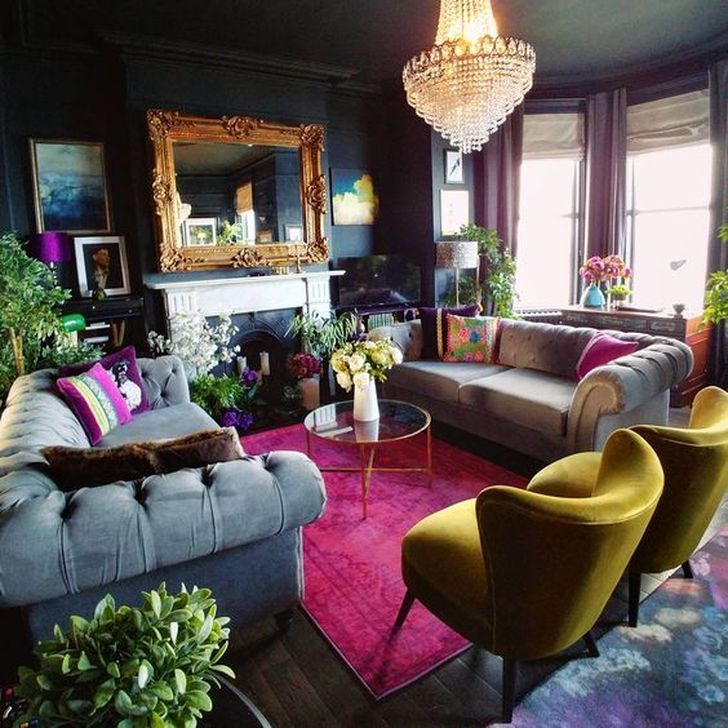48 Cute Purple Living Room Design You Will Totally Love