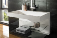 Perfect Glass Shelves Ideas For Bathroom Design 03